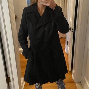 DKNY black rain trench coat